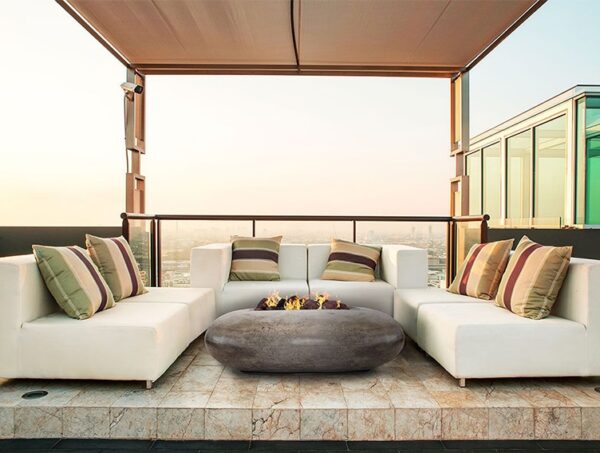 Prism hardscapes pebble encino fireplace