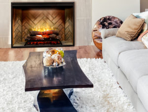 built in fireplace