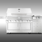 K1000HS Hybrid Fire Freestanding Grill with Side Burner