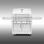 K750HS Hybrid Fire Freestanding Grill with Side Burner
