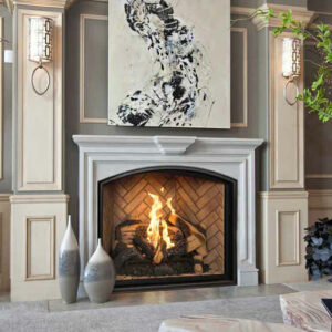 Indoor gas fireplace