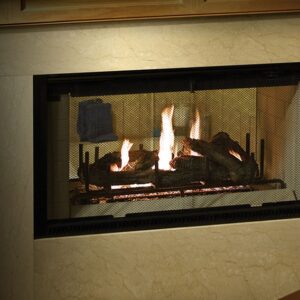 Multi-Sided Wood Fireplace