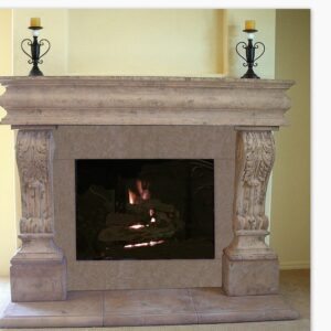 Acanthus fireplace mantel