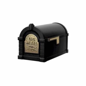 Eagle keystone black polished brass