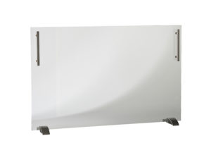 Free standing glass screen