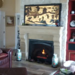 Sida fireplace mantel