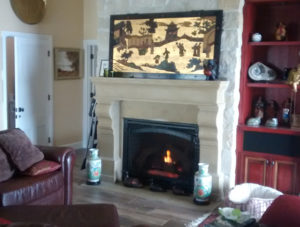 Sida fireplace mantel