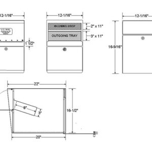 Standard letter locker rear access specs