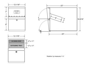 Standard letter locker specs
