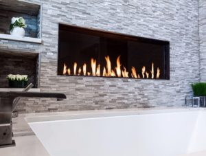 Front Facing Modern Frameless Fireplace