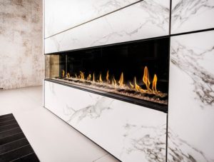 Flare Left Corner Modern Fireplace