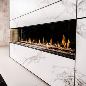 Flare Left Corner Modern Fireplace