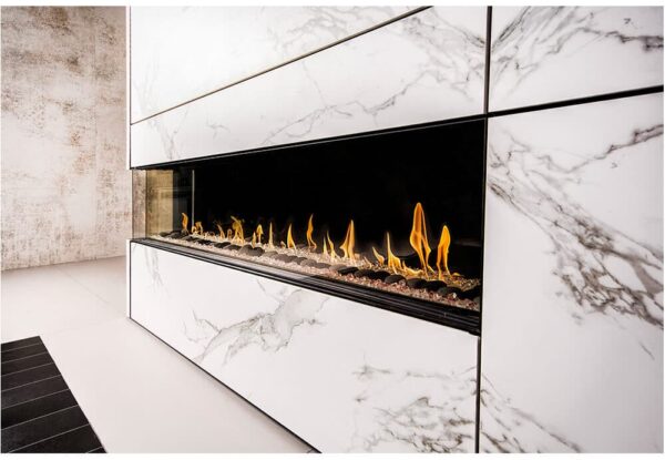 LC100 Modern Left Corner Linear Fireplace