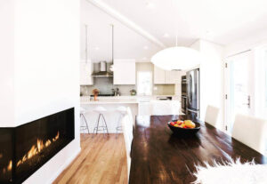 Left Corner Fireplace