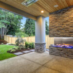 Flare Vent Free Double Corner Outdoor Fireplace