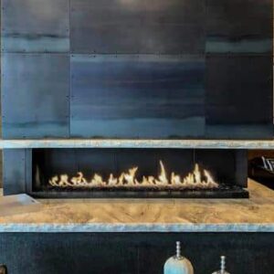 Custom Left and Right Corner Gas Fireplace