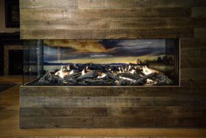 Left Corner Fireplace