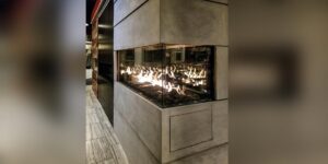 Right Corner Gas Fireplace