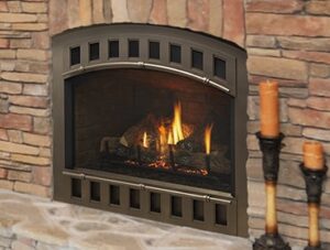CalibernXt 36 Gas Fireplace Contour Bronze TraditionalRefractory 370x280