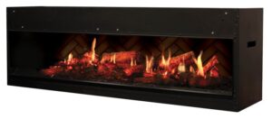 Linear electric fireplace