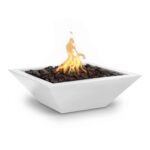 Maya PowderCoat Fire Bowl white